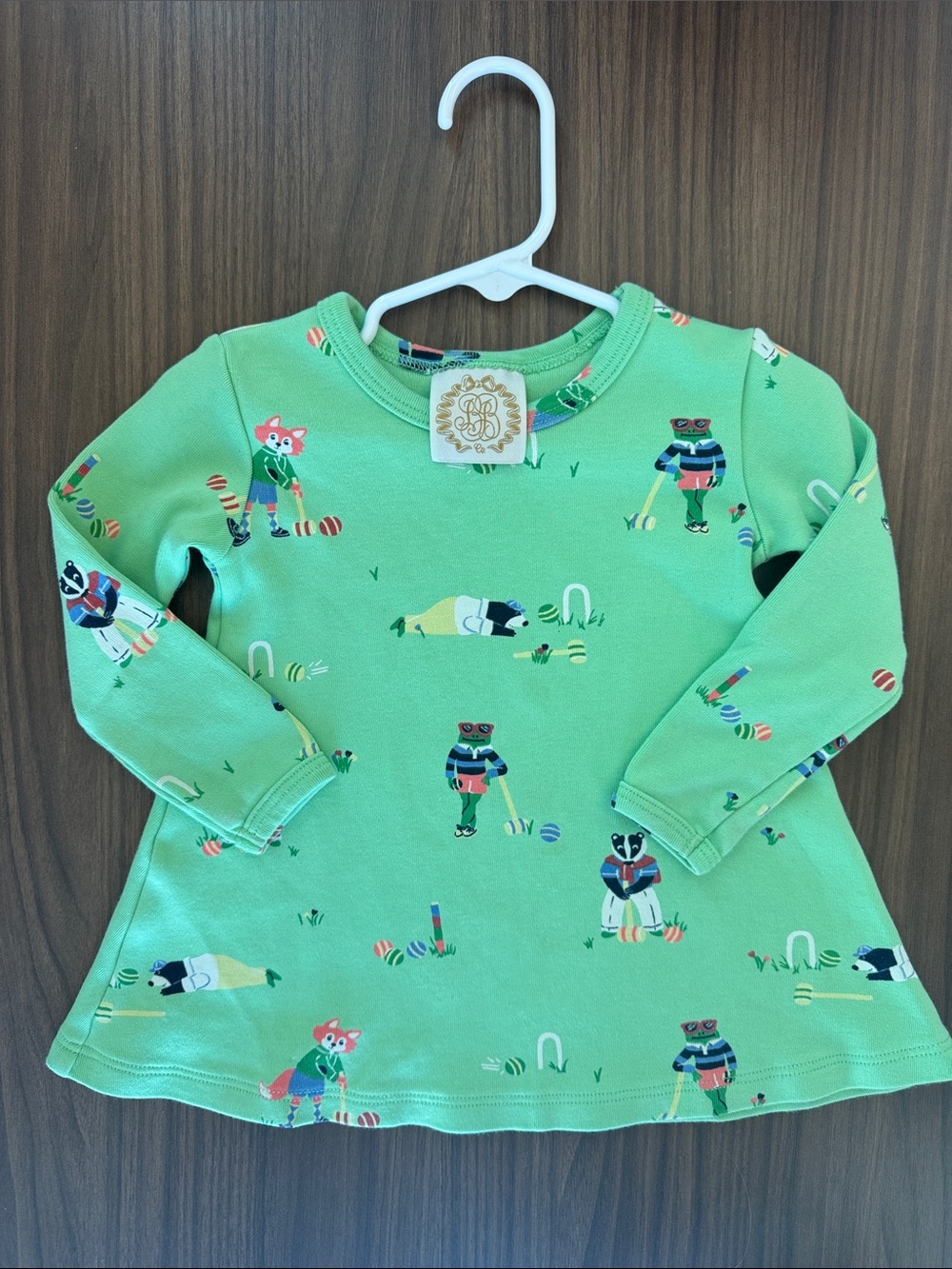 The Beaufort Bonnet Company Polly’s Play Dress Croquet Soirée Print 12-18 months